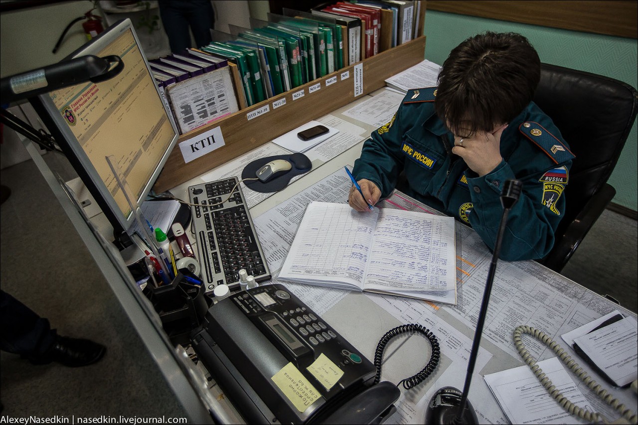 Комната диспетчера пожарной части